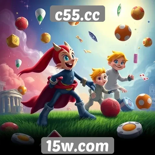 Variedade de jogos disponíveis em c55.cc